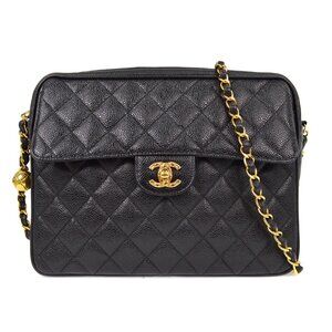 Chanel Black Calfskin Camera Bag Large NQ00085